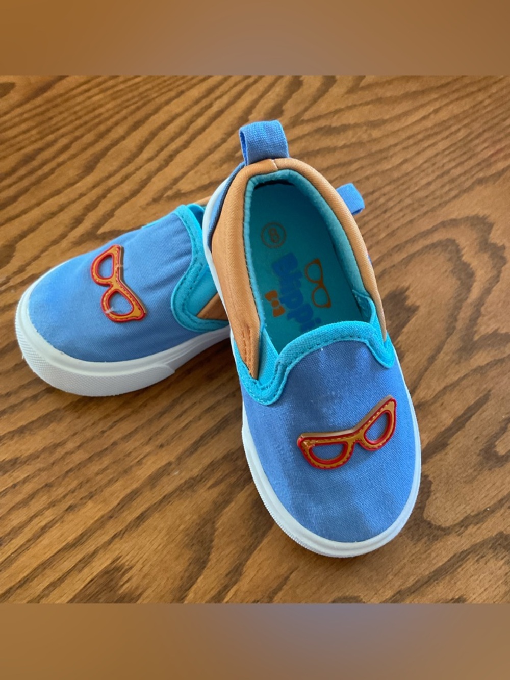 Blippi Toddler Boys or Girls Twin Gore Casual Sneakers, Rubberized Glasses, Sz 8